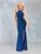 Clarisse - 3789 Lace-Up Halter Shimmer Jersey Gown Special Occasion Dress 0 / Royal