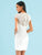 Clarisse - 3934 Embroidered Jewel Neck Sheath Dress Party Dresses