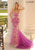 Clarisse - 800227 Spaghetti Strap Sequined Mermaid Gown Prom Dresses 00 / Magenta/Multi