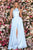 Clarisse - 8104 High Halter Dress with Slit Prom Dresses 0 / Ice Blue