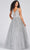 Colette For Mon Cheri CL12237 - Sequins Rhinestone Tulle Ball Gown Prom Dresses 00 / Silver