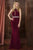 Colors Dress - 1741 Halter Neck Sheath Dress Special Occasion Dress 0 / Wine