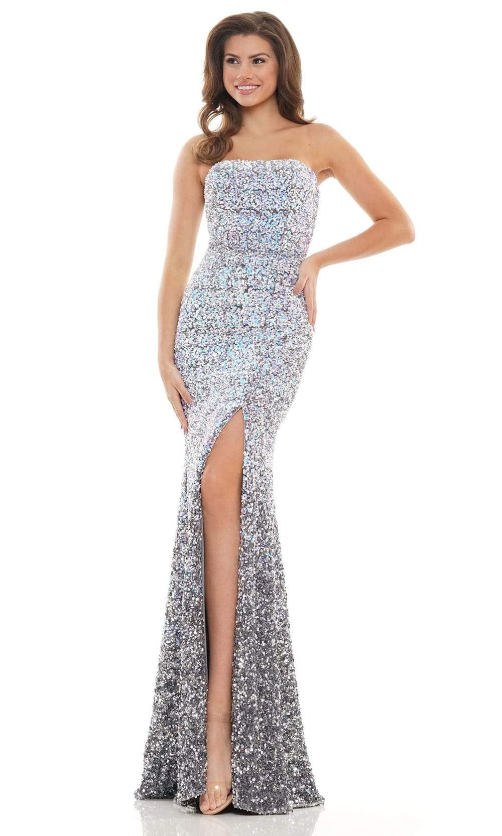 Colors Dress - 2683 Strapless Ombre Sequin Gown Couture Candy Colors Dress - 2683 Strapless Ombre Sequin Gown Couture Candy