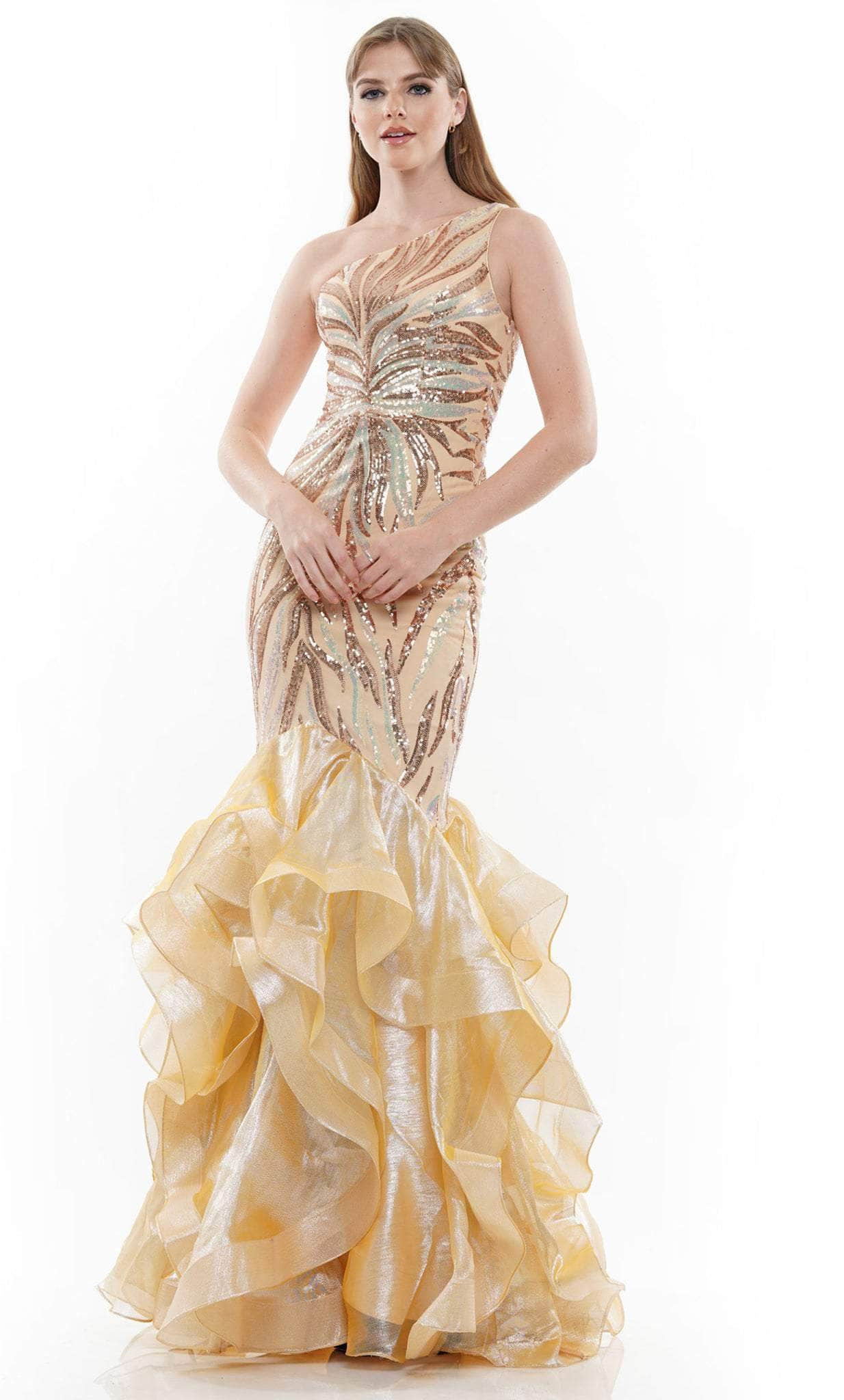 Colors Dress 2925 - Sequin Ruffle Prom Gown Couture Candy Colors Dress 2925 - Sequin Ruffle Prom Gown Couture Candy