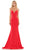 Colors Dress 2974 - Beaded Strap V-Neck Prom Gown Prom Dresses 00 / Red