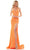 Colors Dress 2975 - Strappy Back Sequined Prom Gown Prom Dresses 0 / Orange