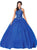 Dancing Queen - 1346 Jeweled Lace Appliqued Halter Ballgown Special Occasion Dress XS / Royal Blue