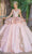 Dancing Queen 1656 - Ornate Peplum Quinceanera Ballgown Ball Gowns XS / Rose Gold