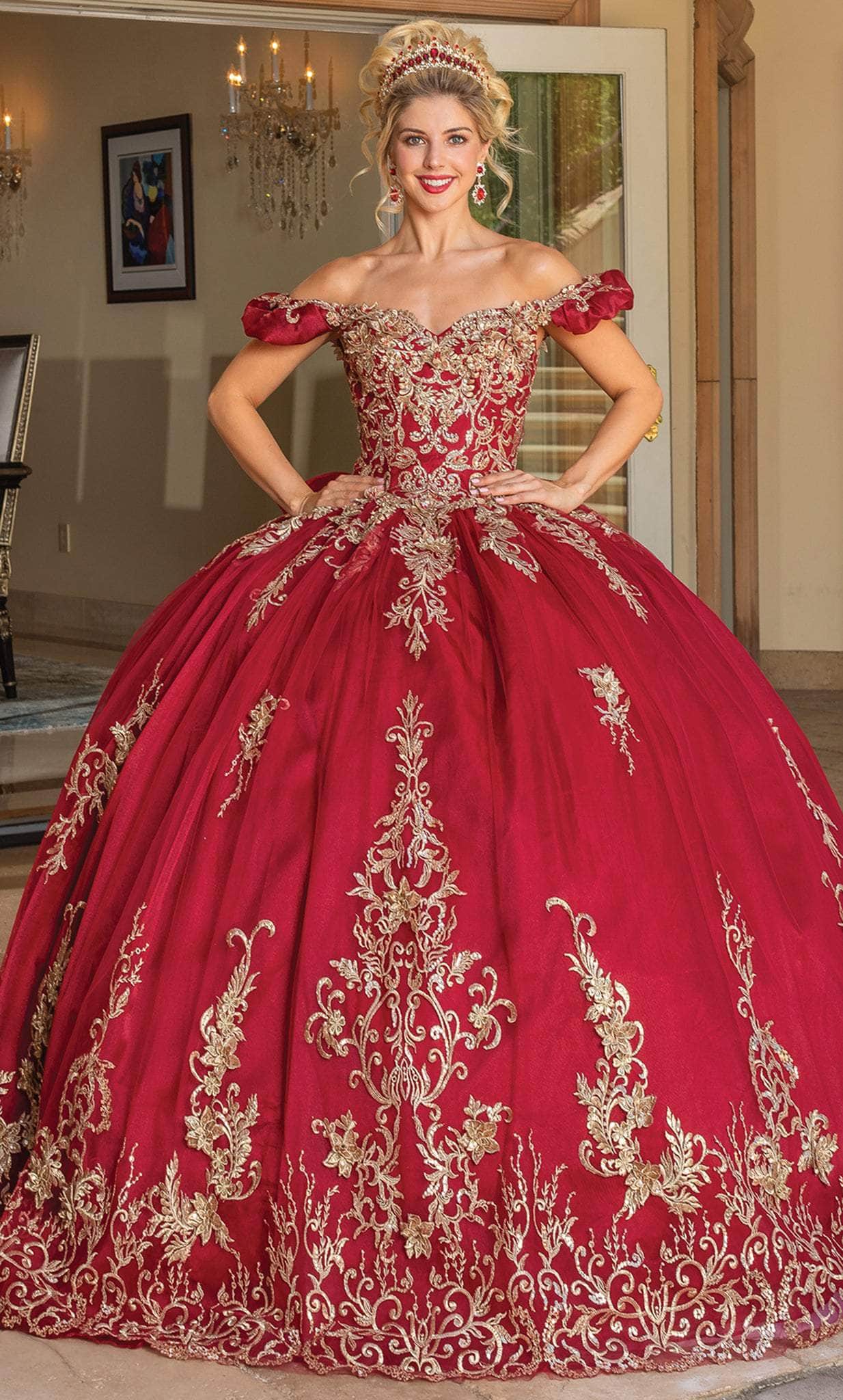 Dancing Queen 1697 Quinceanera Ball Gown Burgundy / 2XLarge Dancing Queen 1697 Quinceanera Ball Gown Burgundy / 2XLarge