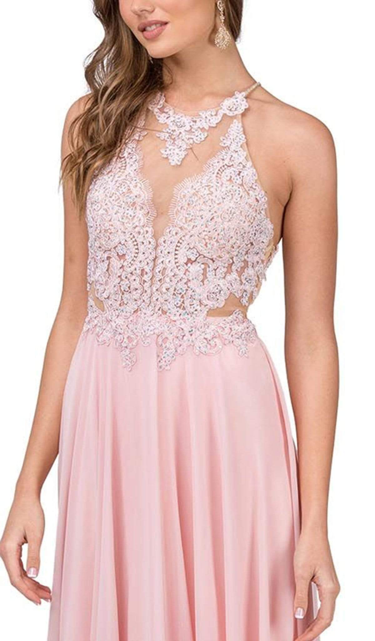 Dancing Queen - 2015 Lace Embellished Illusion Bodice Chiffon Gown Couture Candy Dancing Queen - 2015 Lace Embellished Illusion Bodice Chiffon Gown Couture Candy