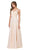 Dancing Queen - 2267 Sleeveless Scalloped Lace Illusion Prom Gown Prom Dresses XS / Champagne