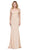 Dancing Queen - 2562 Lace Applique Off-Shoulder Fitted Prom Dress Prom Dresses XS / Champagne