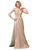 Dancing Queen - 2611 Sweetheart Lace Up Back Metallic Jersey Gown Ball Gowns XS / Gold