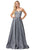 Dancing Queen - 2651 Strapless Sweetheart A-line Dress Prom Dresses XS / Charcoal