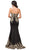 Dancing Queen - 2718 Gilded Plunging Sweetheart Trumpet Gown Special Occasion Dress