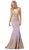 Dancing Queen - 2718 Gilded Plunging Sweetheart Trumpet Gown Special Occasion Dress XS / Dusty Pink