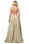 Dancing Queen - 2829 Embroidered Halter Neck Ballgown Evening Dresses