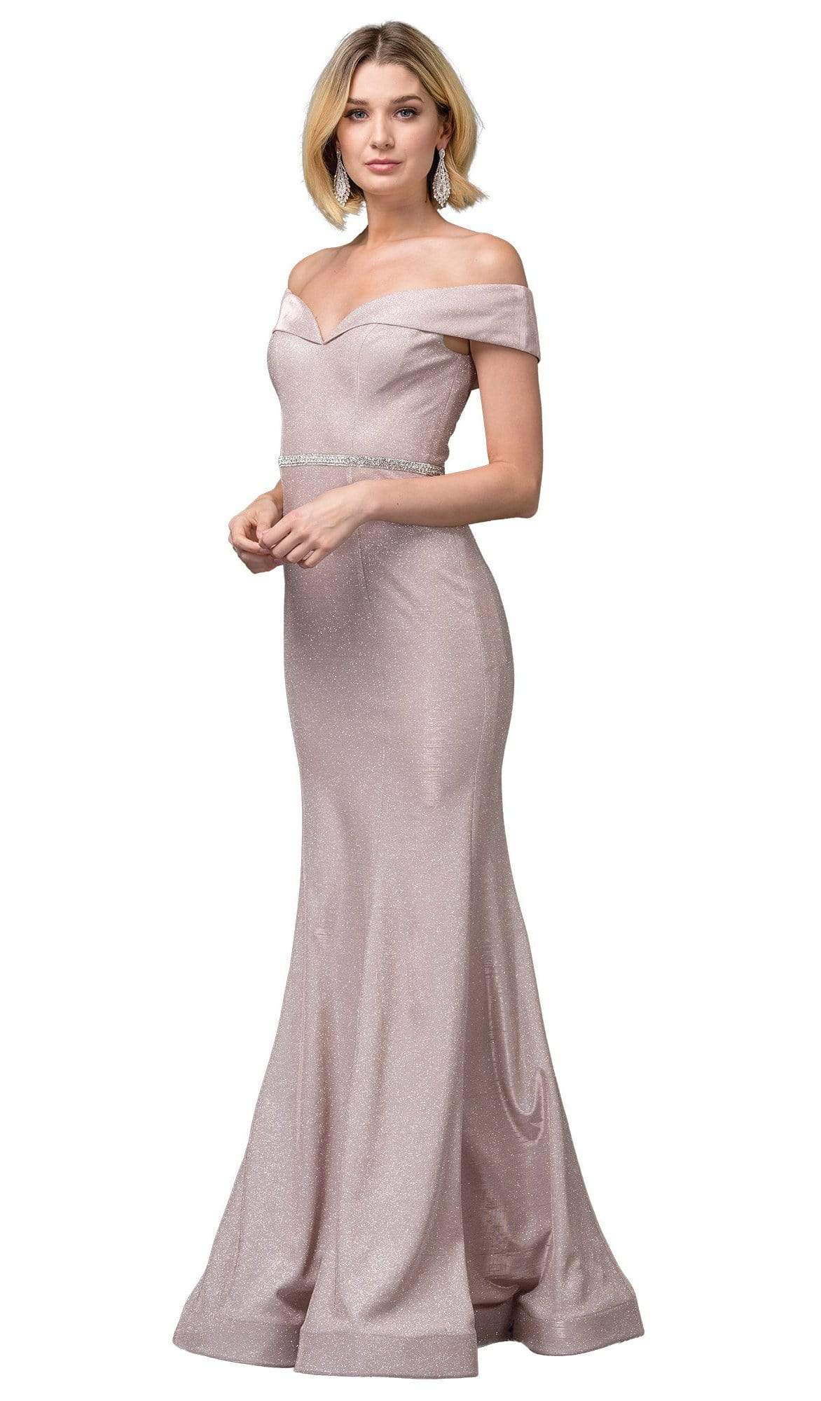 Dancing Queen - 2871 Plunging Off-Shoulder Trumpet Dress Couture Candy Dancing Queen - 2871 Plunging Off-Shoulder Trumpet Dress Couture Candy