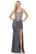 Dancing Queen - 2909 Appliques Sweetheart Bodice High Slit Gown Prom Dresses XS / Royal Blue