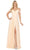 Dancing Queen - 2961 Lace Back Cold Shoulder A-Line Prom Dress Prom Dresses XS / Champagne