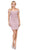 Dancing Queen - 3032 Crystal Beaded Lace Off-Shoulder Homecoming Dress Homecoming Dresses XS / Dusty Pink