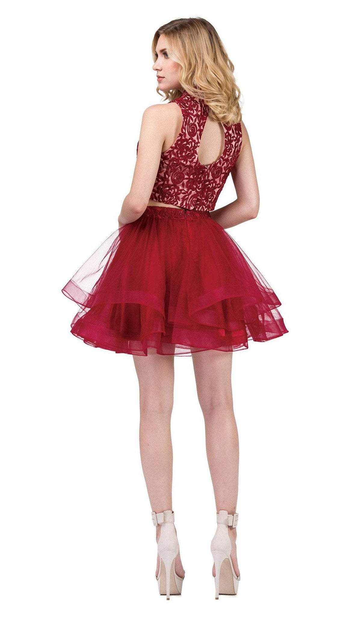Dancing Queen - 3042 Two Piece Floral Embroidered Homecoming Dress XL / Burgundy - Shop Dancing Queen dresses on Couture Candy at CoutureCandy.com Dancing Queen - 3042 Two Piece Floral Embroidered Homecoming Dress XL / Burgundy - Shop Dancing Queen dresses on Couture Candy at CoutureCandy.com