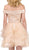 Dancing Queen - 3079 Off Shoulder Tiered Tulle Homecoming Dress Special Occasion Dress
