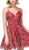 Dancing Queen - 3154 Trailing Glitter Motif A-Line Dress Homecoming Dresses