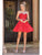 Dancing Queen - 3271 Sweetheart A-Line Cocktail Dress Homecoming Dresses XS / Red