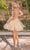 Dancing Queen 3337 - Beaded Curled A-Line Cocktail Dress Cocktail Dresses