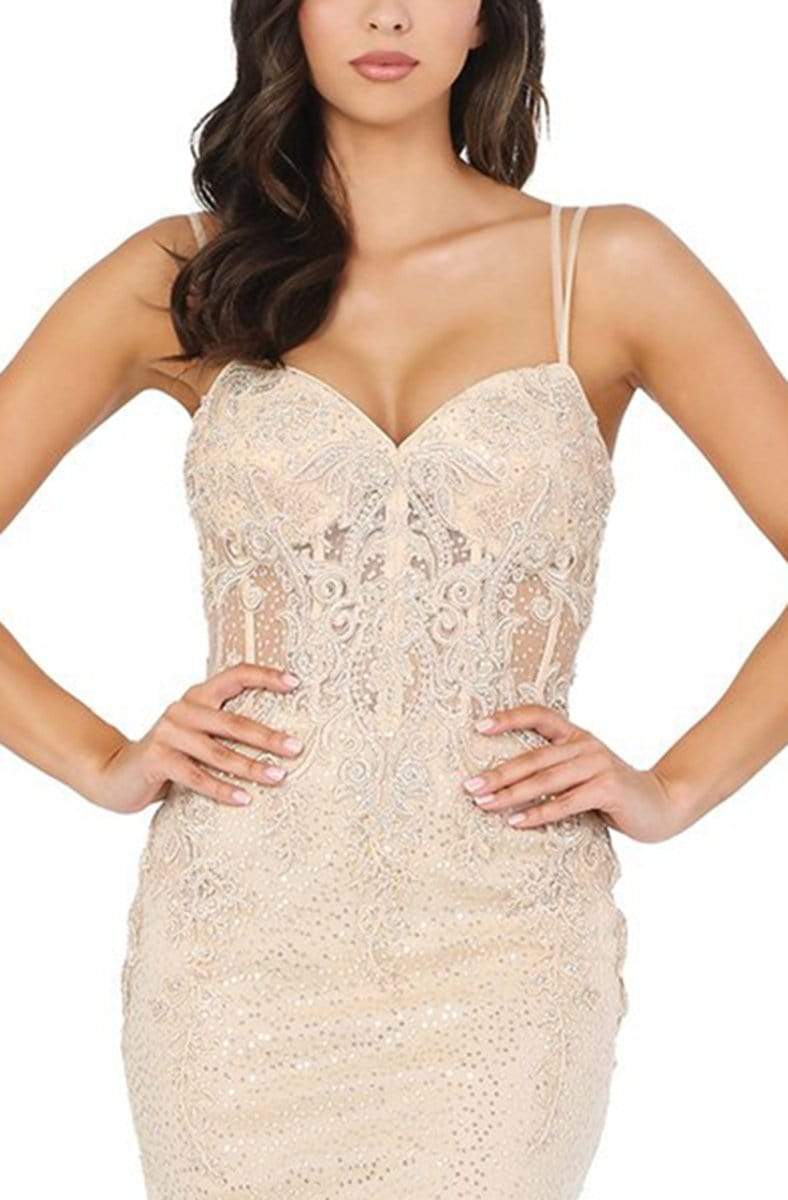 Dancing Queen - 4045 Illusion Corset Jewel-Strewn Mermaid Gown S / Champagne - Shop Dancing Queen dresses on Couture Candy at CoutureCandy.com Dancing Queen - 4045 Illusion Corset Jewel-Strewn Mermaid Gown S / Champagne - Shop Dancing Queen dresses on Couture Candy at CoutureCandy.com
