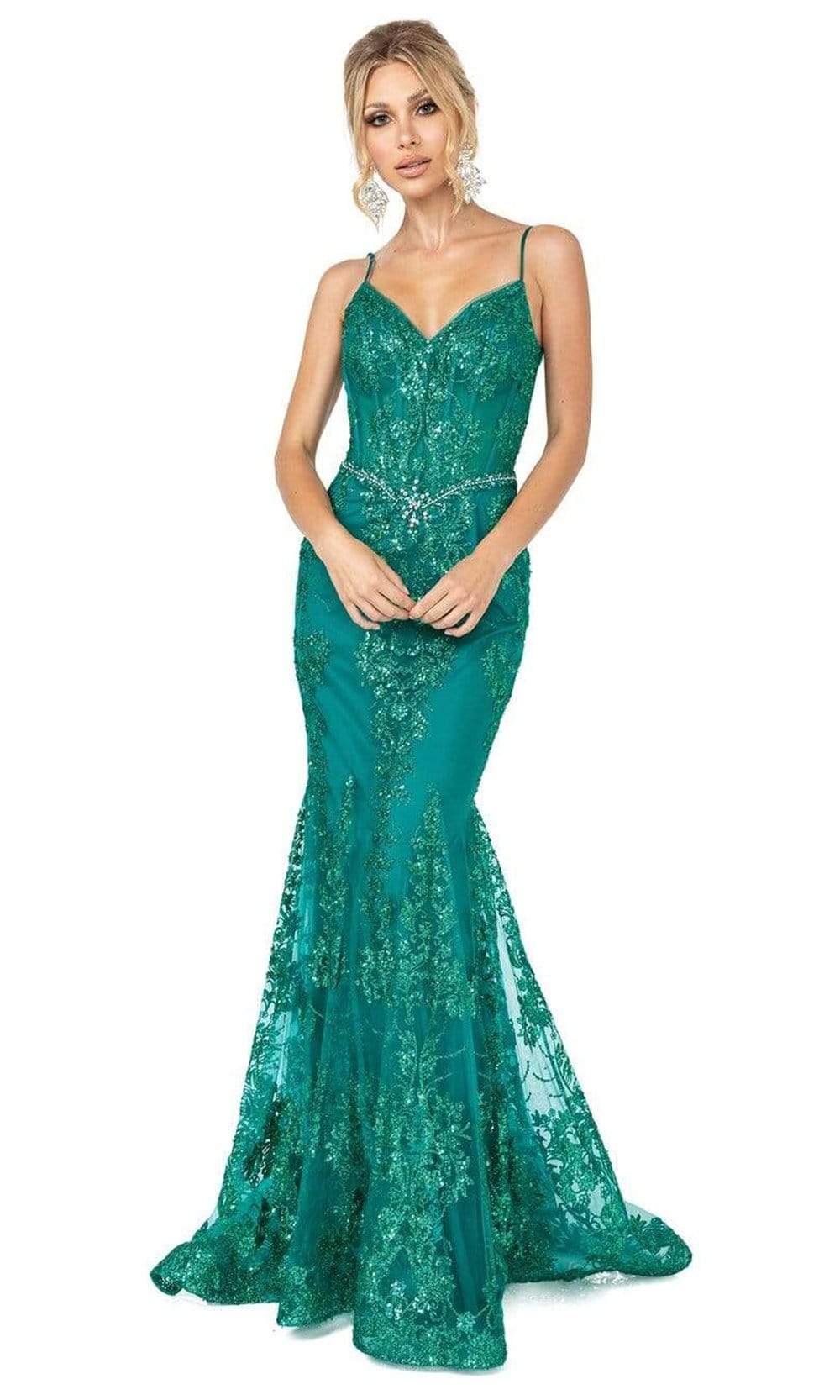 Dancing Queen - 4118 Sheer Corset Bodice Embellished Simple Prom Gown Couture Candy Dancing Queen - 4118 Sheer Corset Bodice Embellished Simple Prom Gown Couture Candy
