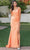 Dancing Queen 4288 - Ruched Satin Prom Dress with Slit Special Occasion Dress