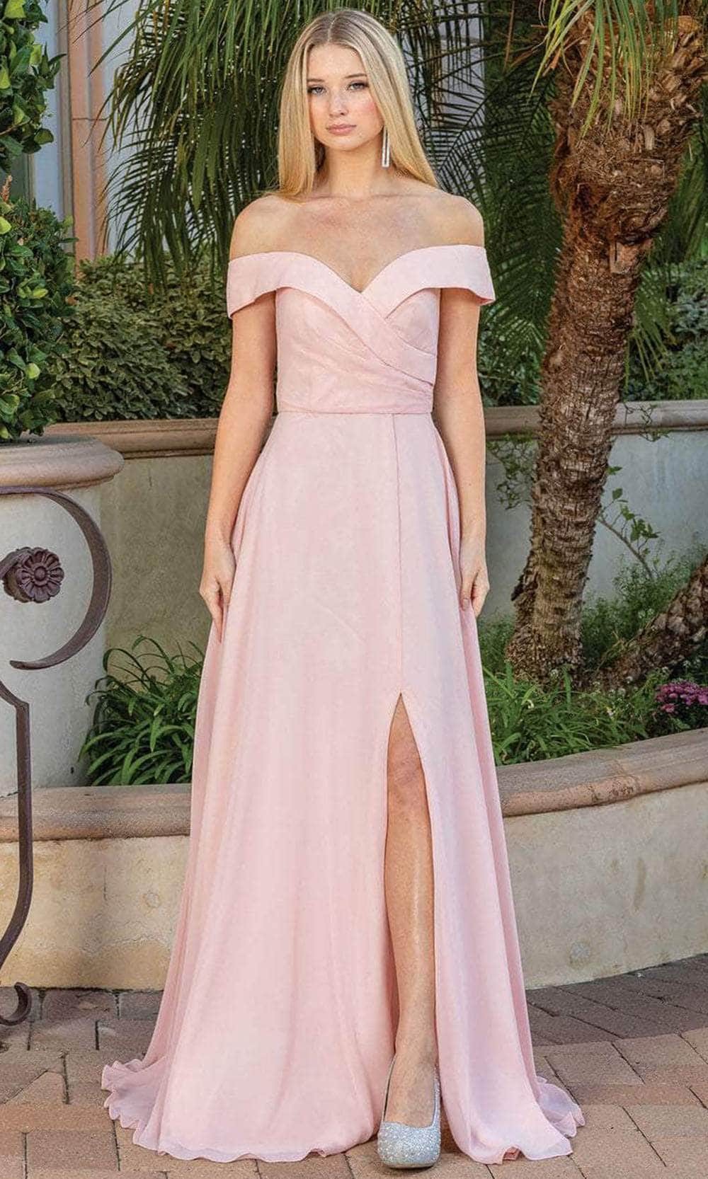 Dancing Queen 4289 - Off Shoulder Affordable Prom Dress with Slit Couture Candy Dancing Queen 4289 - Off Shoulder Affordable Prom Dress with Slit Couture Candy