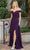 Dancing Queen 4289 - Off Shoulder A-Line Prom Dress with Slit Special Occasion Dress XS / Plum