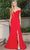 Dancing Queen 4289 - Off Shoulder A-Line Prom Dress with Slit Special Occasion Dress XS / Red