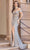 Dancing Queen 4344 - Off-Shoulder Embroidered Prom Dress Long Dresses XS / Dark Mocha