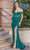 Dancing Queen 4344 - Off-Shoulder Embroidered Prom Dress Long Dresses XS / Hunter Green