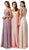 Dancing Queen - 9400 Illusion Neckline Beaded Belt A-Line Dress Bridesmaid Dresses