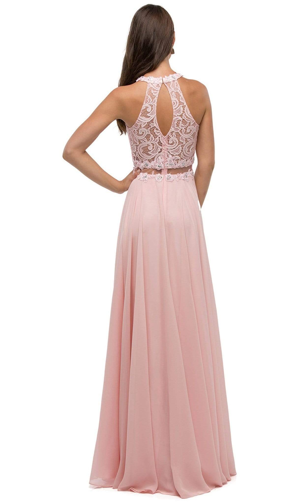 Dancing Queen - 9548 Jeweled Illusion Halter Chiffon Prom Dress S / Champagne - Shop Dancing Queen dresses on Couture Candy at CoutureCandy.com Dancing Queen - 9548 Jeweled Illusion Halter Chiffon Prom Dress S / Champagne - Shop Dancing Queen dresses on Couture Candy at CoutureCandy.com