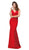 Dancing Queen - 9609 V-Neck Wide Waistband  Evening Dress Special Occasion Dress XS / Red