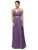 Dancing Queen Bridal - 9539 Sophisticated Ruched V-Neck Chiffon A-line Dress Wedding Dresses XS / Dusty Lilac