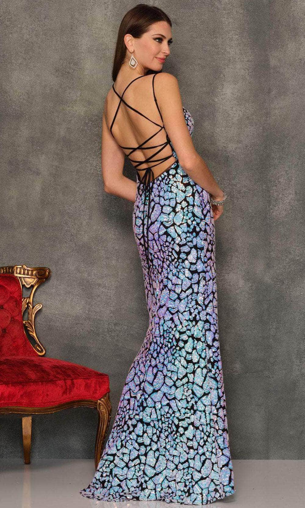 multicolor sequin prom dress Multicolor Sequin Graphic Elegant Prom Dress SL30079