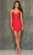 Dave & Johnny 10808 - Jeweled Applique Cocktail Dress Special Occasion Dress 00 / Red