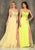 Dave & Johnny A10364 - Corset Style Sleeveless Evening Gown Prom Dresses 00 / Yellow