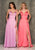 Dave & Johnny A10437 - Sleeveless Lace-Up Back Prom Dress Prom Dresses 00 / Coral Orange