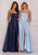 Dave & Johnny - A6690 Strappy Open Back Mikado Silk Long A-Line Dress Prom Dresses