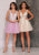 Dave & Johnny - A8341 Pearl-Beaded Waist Appliqued Tulle Dress Homecoming Dresses