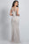 Dave & Johnny - A8442W Illusion Bateau Embroidered Sheath Gown Formal Gowns