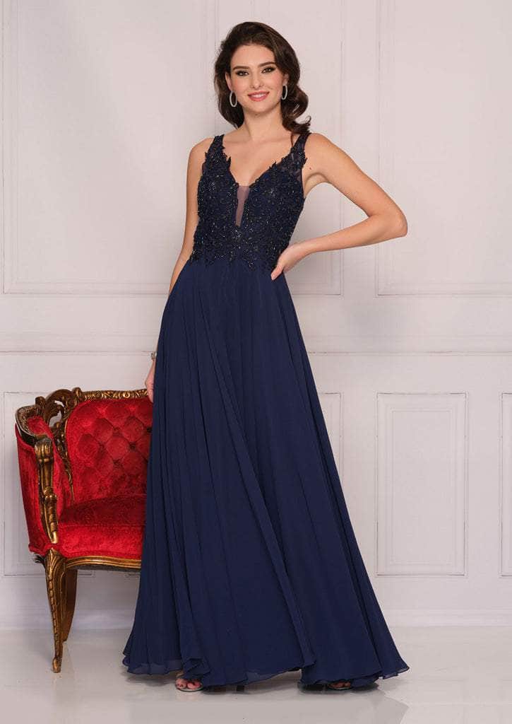 Dave & Johnny - A9159W Sexy V-Neck Lace Bodice A-Line Dress 24W / Navy Blue - Shop Dave & Johnny Dresses On Couture Candy at CoutureCandy.com Dave & Johnny - A9159W Sexy V-Neck Lace Bodice A-Line Dress 24W / Navy Blue - Shop Dave & Johnny Dresses On Couture Candy at CoutureCandy.com